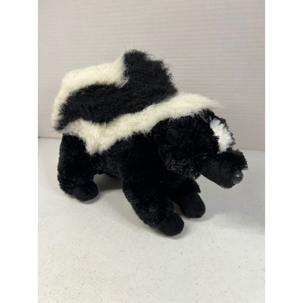 Aurora World Skunk‎ Plush Stuffed Animal Black White 10 Inch Realistic Toy